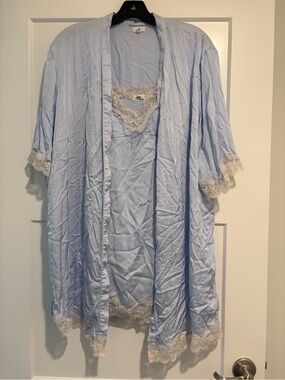 Aerie Off-Duty Robe & Matching Nightie Set Size XS Lingerie Loungewear Pajama